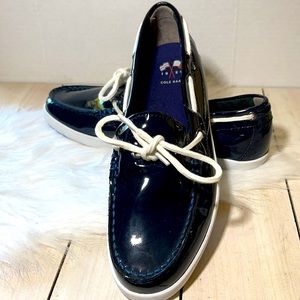 Cole Haan women’s Navy patent leather slip-on 10B
